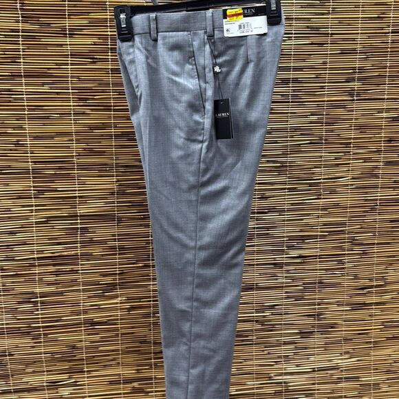 Lauren Ralph‎ Lauren Big Boys Wool Dress Pants - Light Grey Size 10R/25’ W - Picture 2 of 3